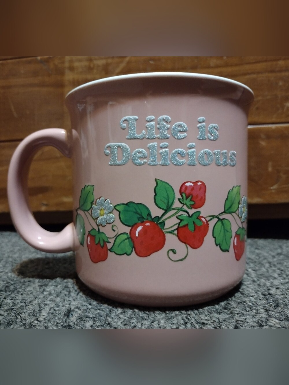 Strawberry Shortcake Ceramic Mug - Life is Delicious 20 OZ